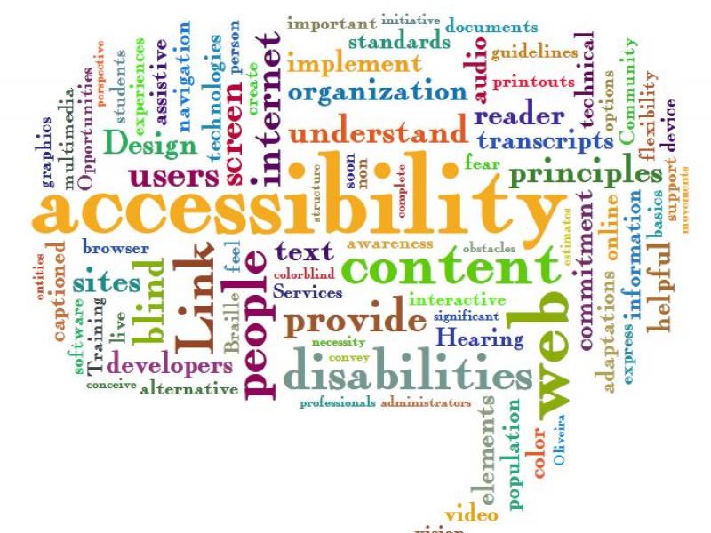 Accessibility word cloud