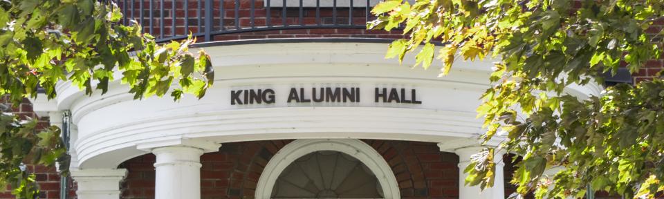 King Hall Exterior Sign