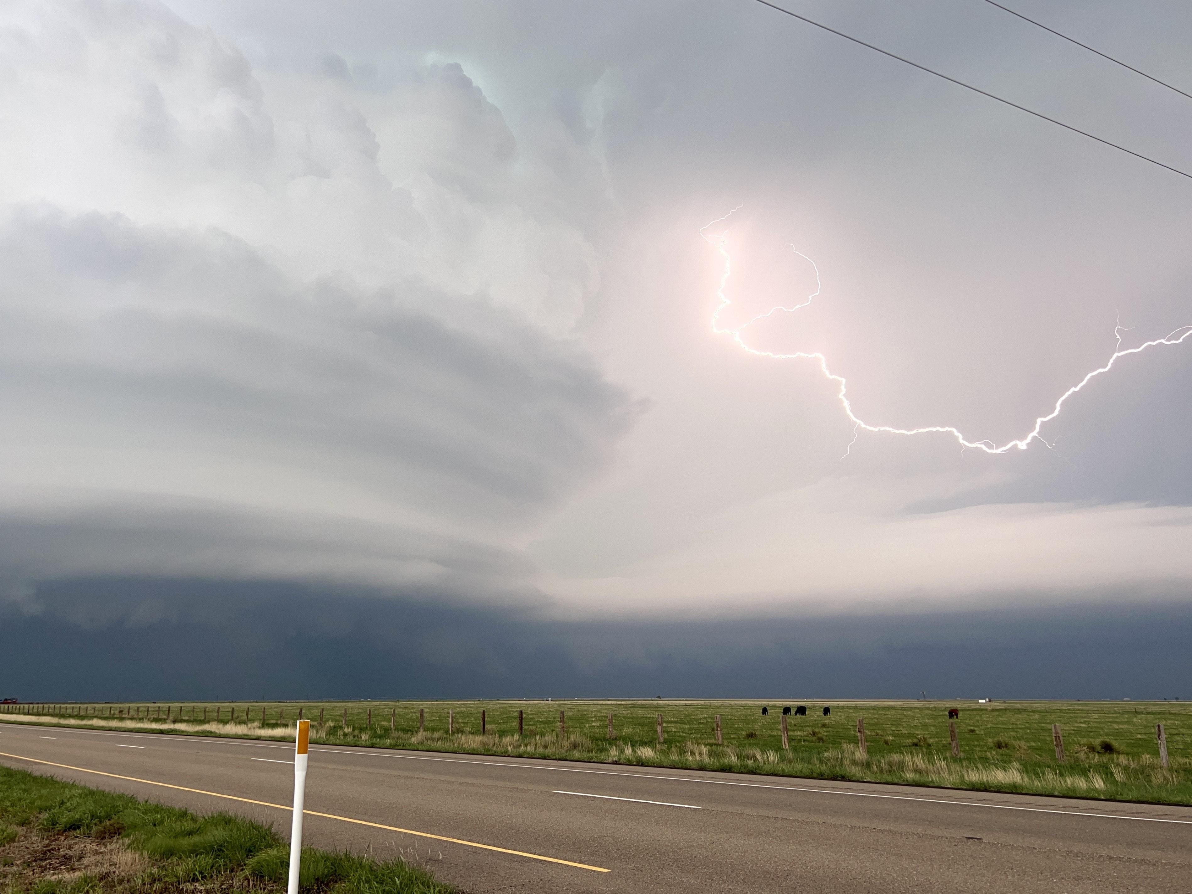 Lightning bolt in the Texas sky.