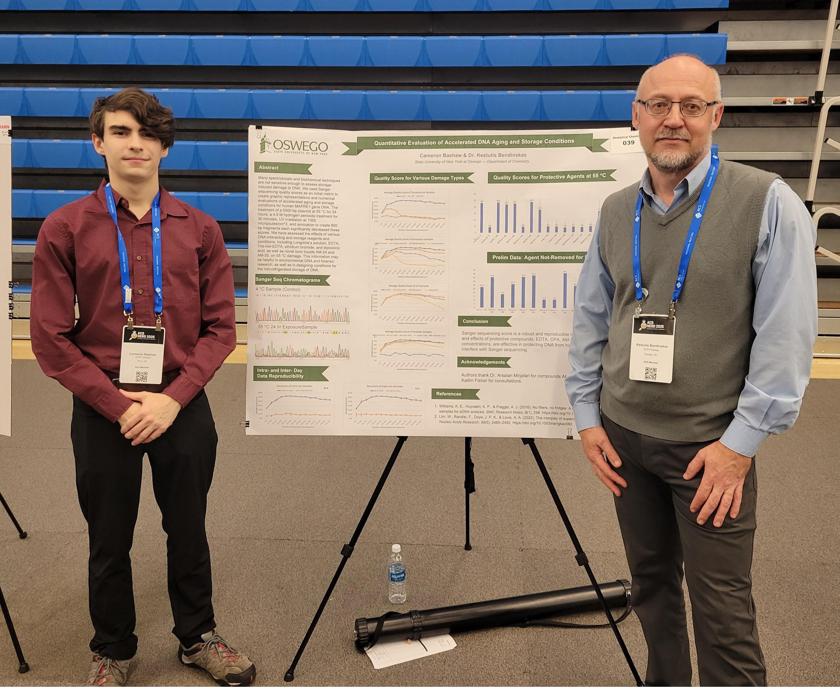 Student-faculty research poster at American Chemical Society poster session