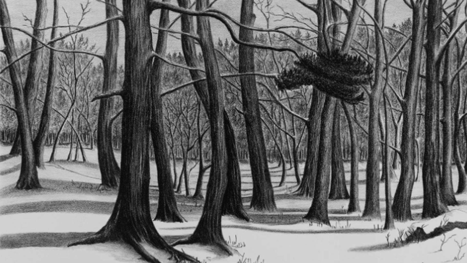 “Winter Peace” by Grant Arnold, circa 1930s, is among the pieces on display for Grant Arnold and the Golden Era of Woodstock Lithography – 1930-1940,” running from March 1 to 30 in SUNY Oswego’s Tyler Art Gallery.