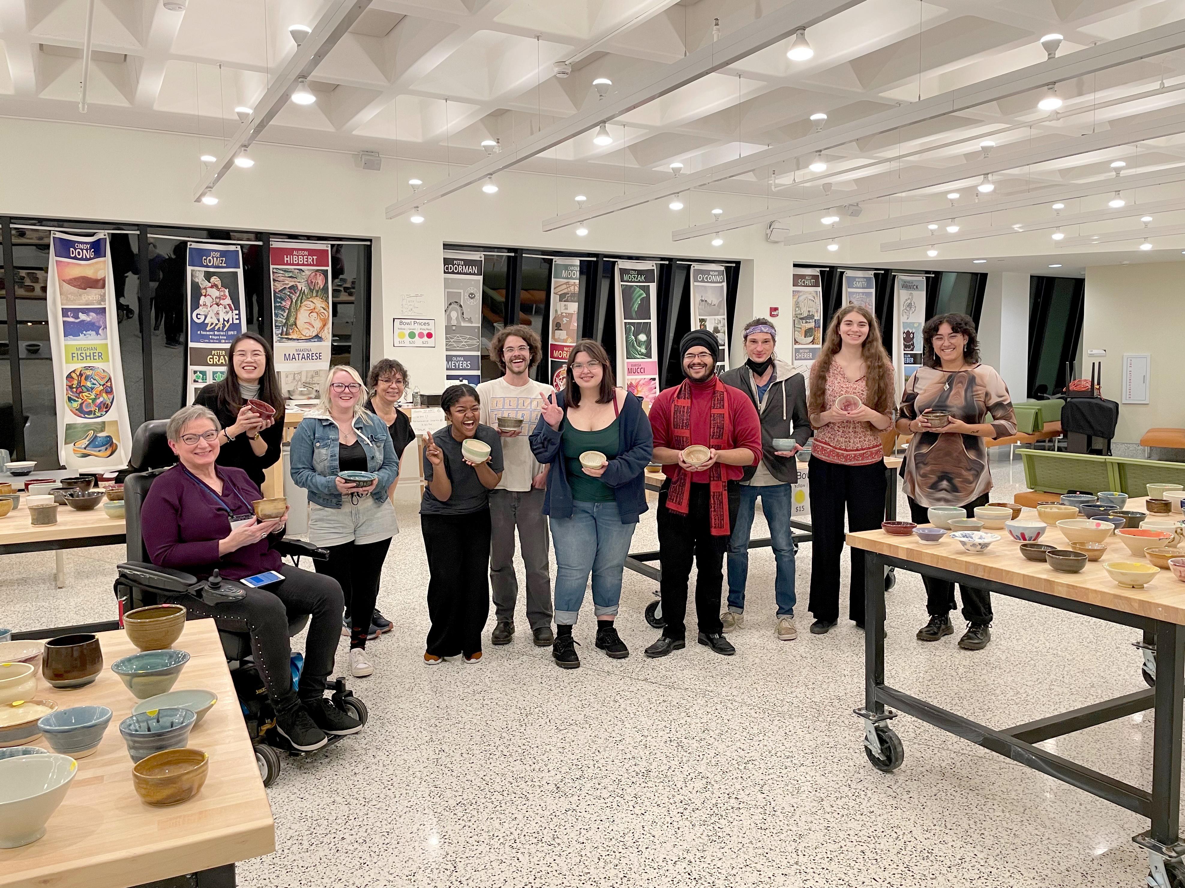 Organizers and attendees enjoy a previous edition of the Empty Bowls fundraiser