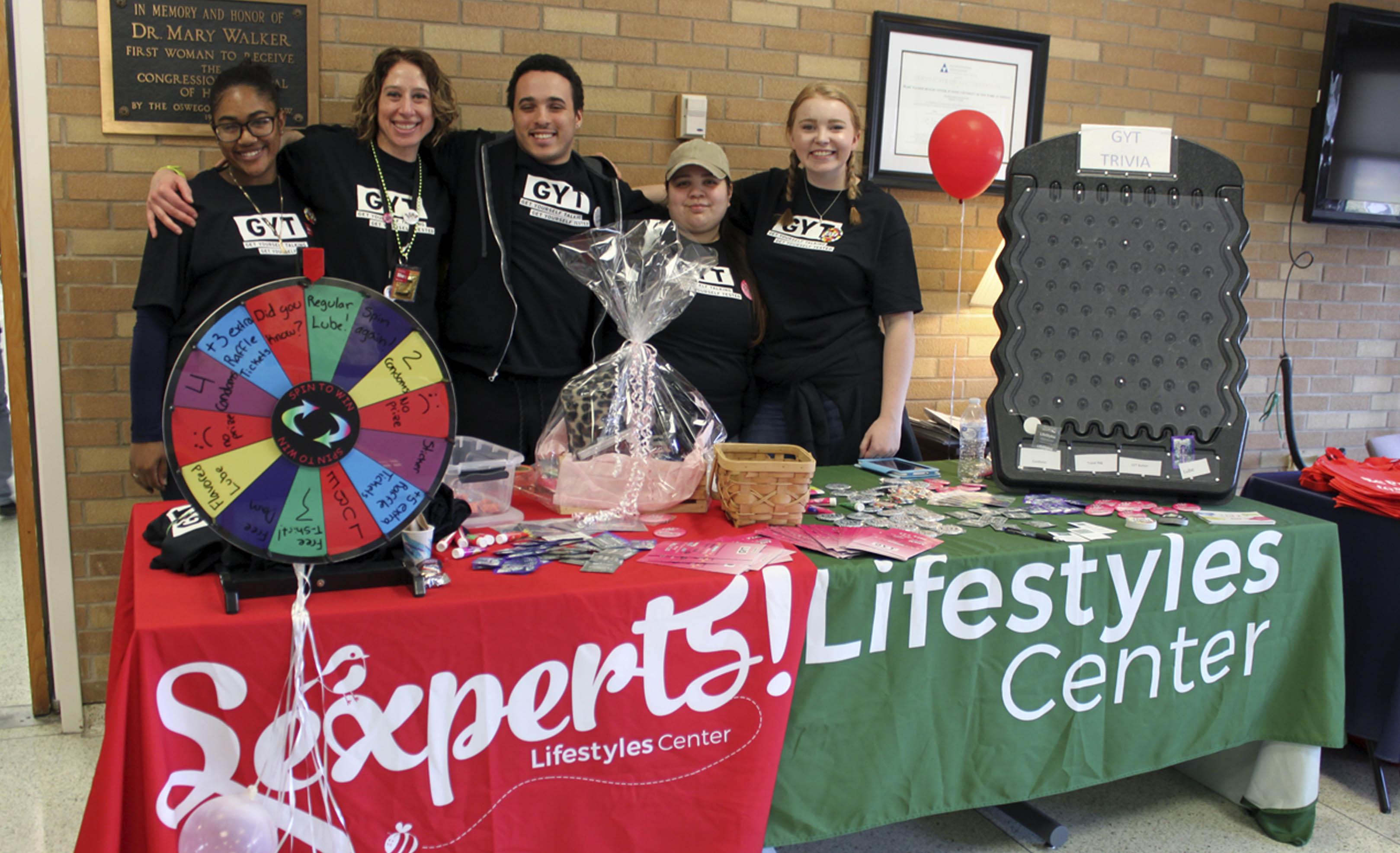 Students staff a table at a previous year's Get Yourself Tested event