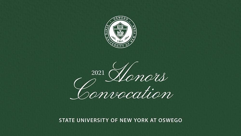 Honors Convocation SUNY Oswego logo with college seal