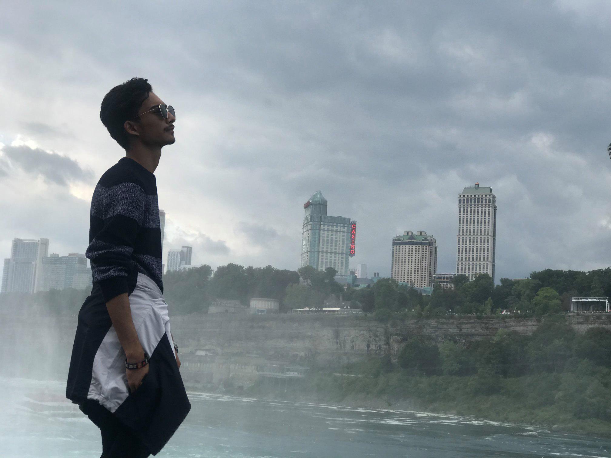 Biology major Kaushal Joshi from Nepal is shown during an international student trip to Canada in fall 2019