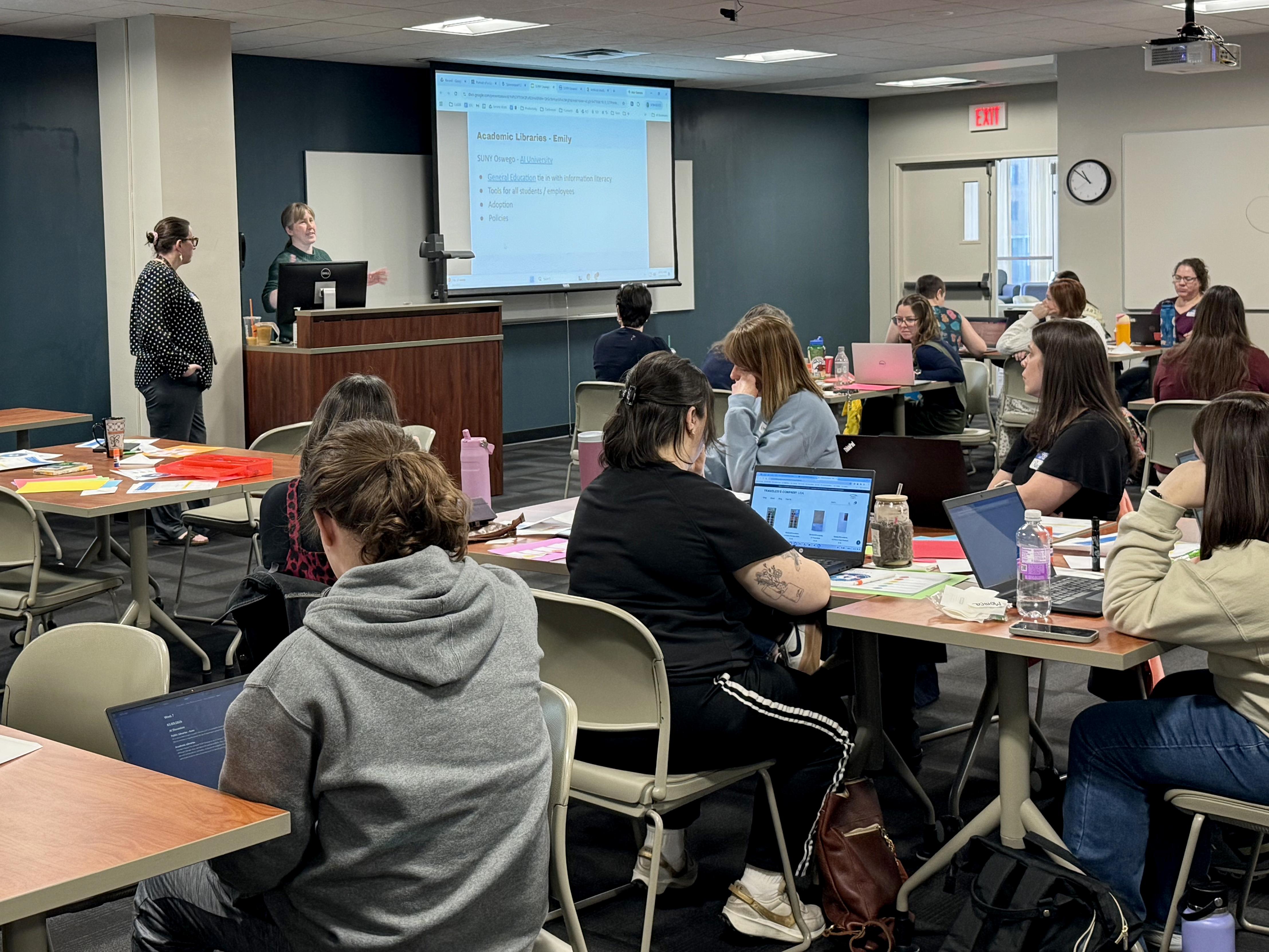 SUNY Oswego’s library faculty and professional staff recently welcomed nearly 30 librarians from around central and northern New York to Penfield Library for a joint professional development day on March 9. 