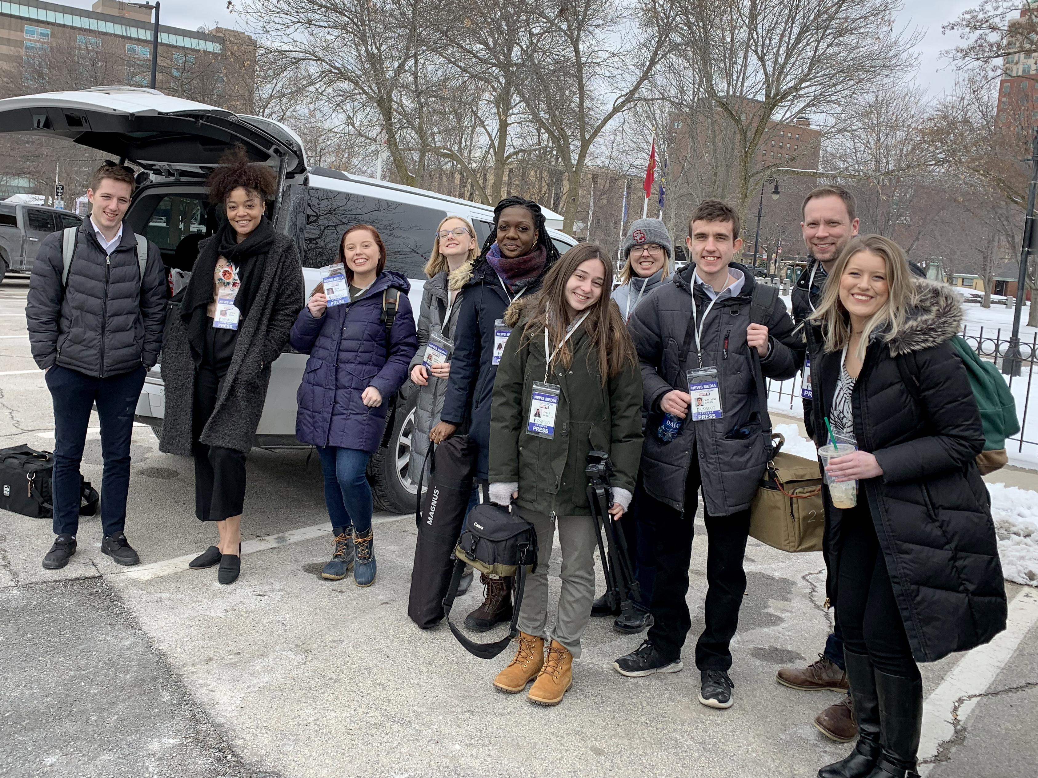 Broadcasting students traveled to New Hampshire to cover the presidential primary