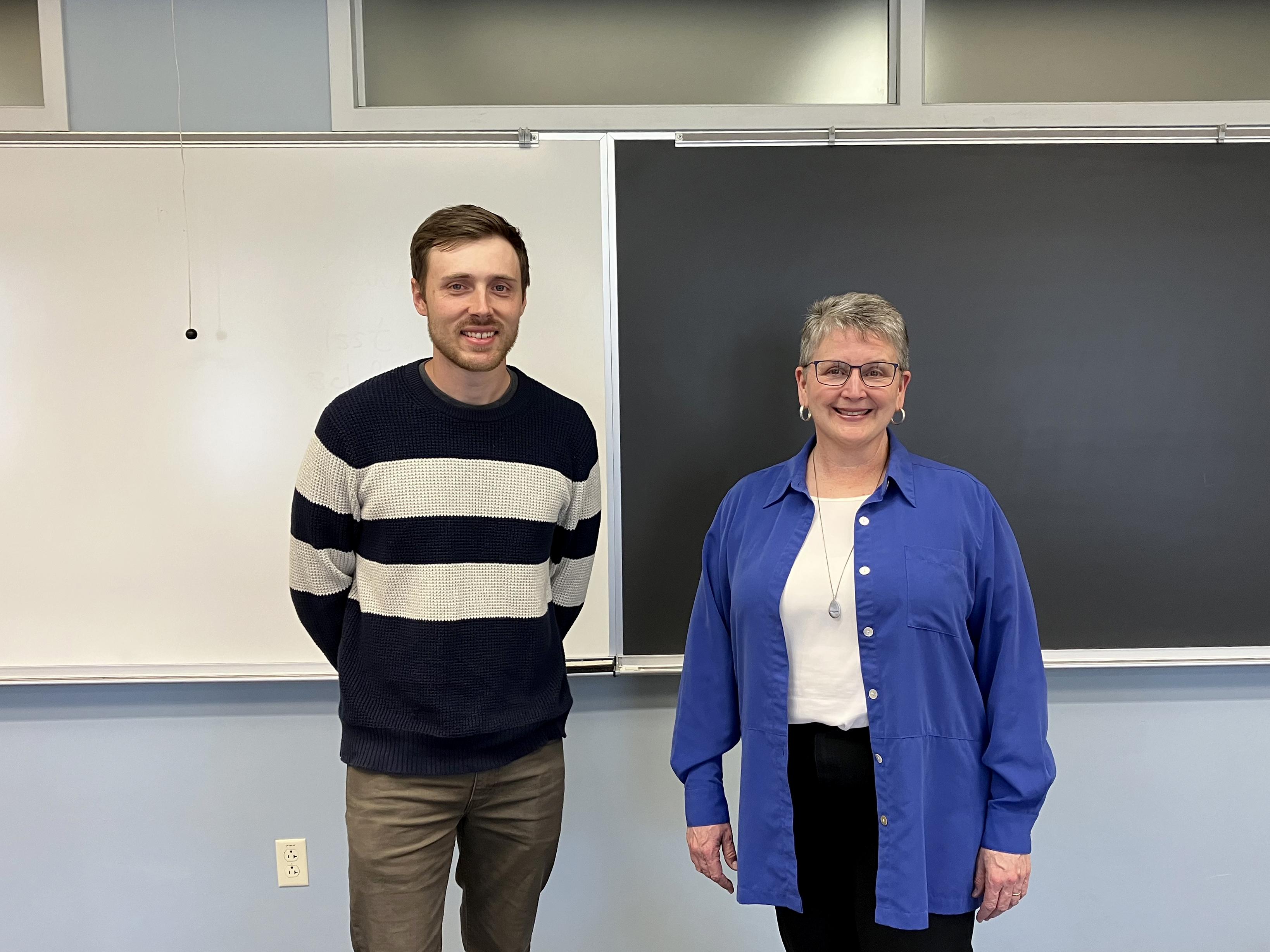 Justin Mastrangelo and Sandra Bargainnier are Oswego's SUNY Online Teaching Ambassadors for this year