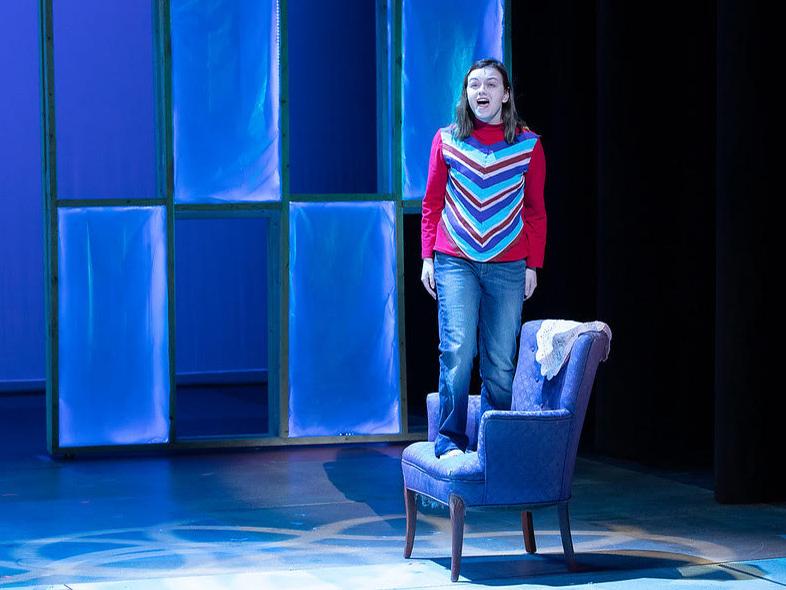 Rachel Leotta performs on campus production of Fun Home