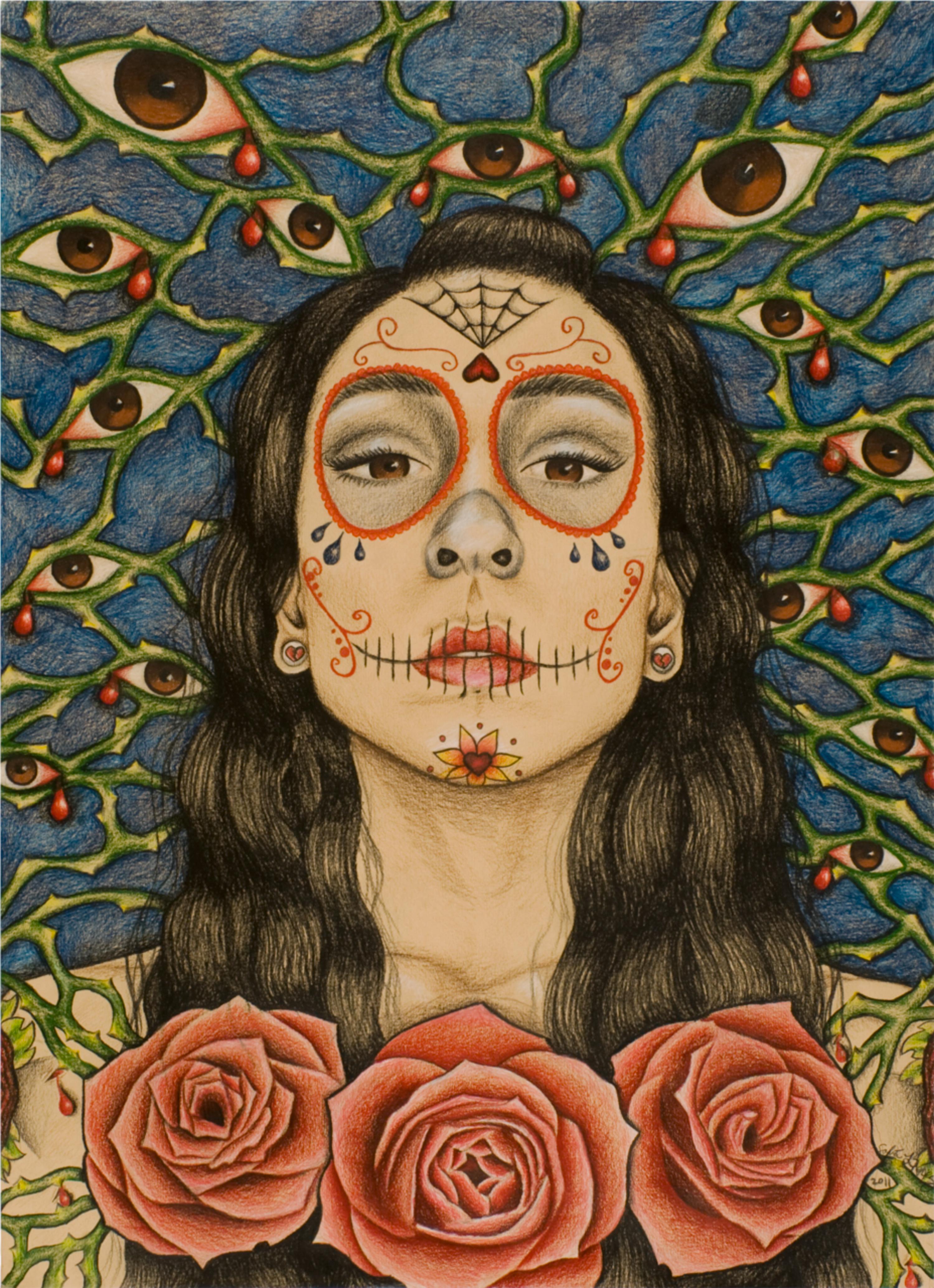 Sugar skull artwork submitted by student Sofia Perez