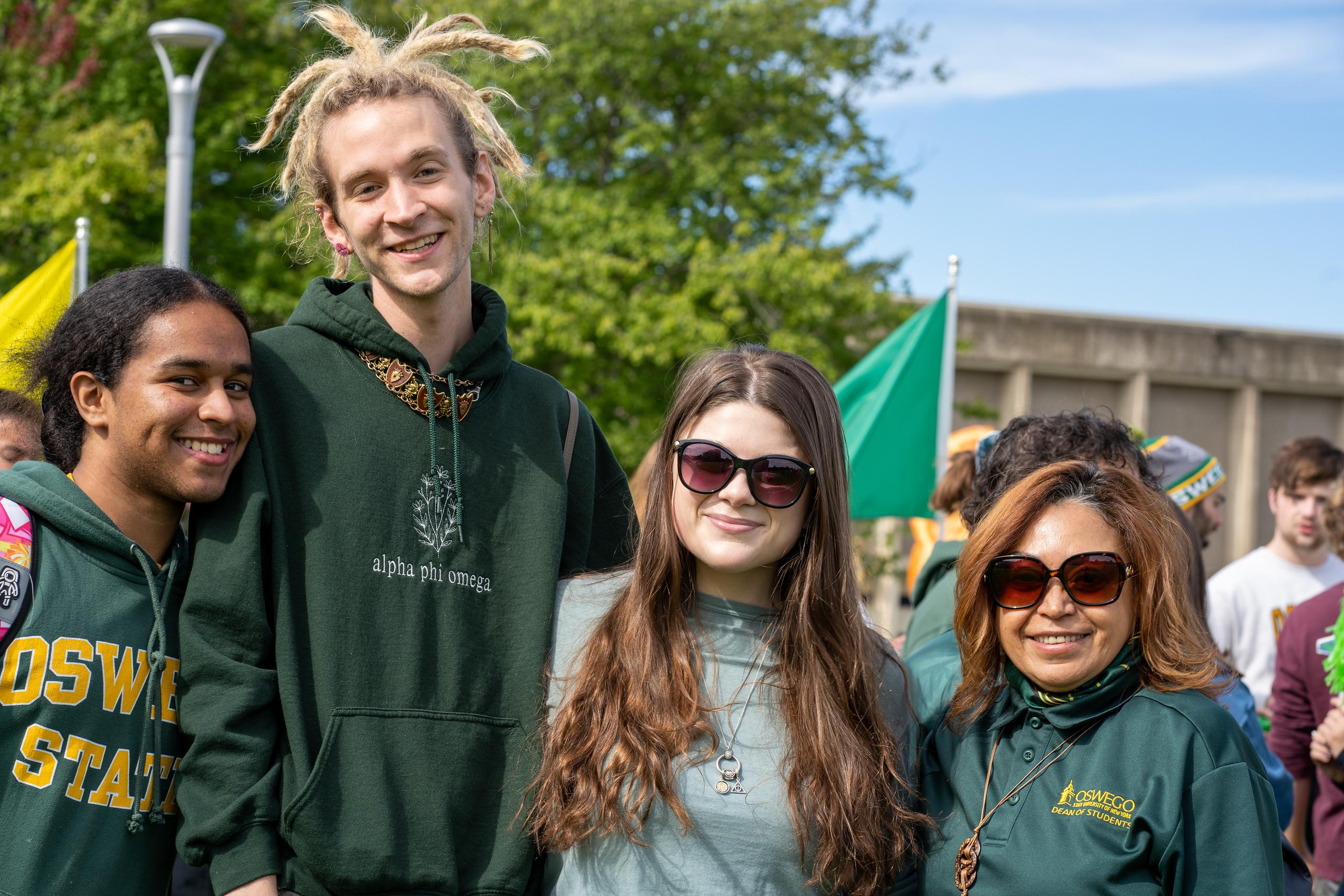 Students and staff at the annual Green and Gold Day