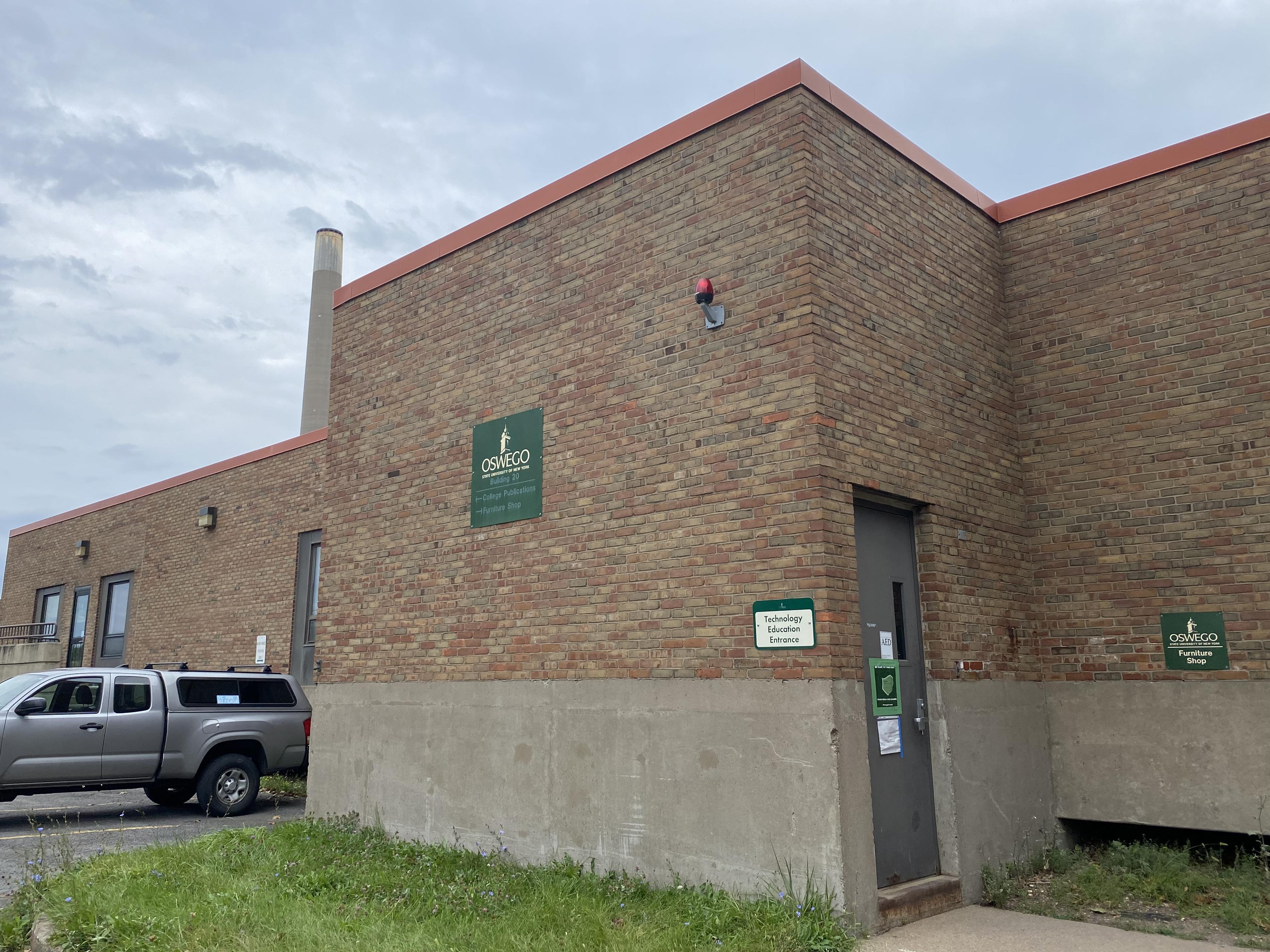 The Office of Sustainability's new home is Building 20, also known as the Service Building, across the street from Rich Hall and next to Lonis-Mackin-Moreland on the eastern edge of the main campus.