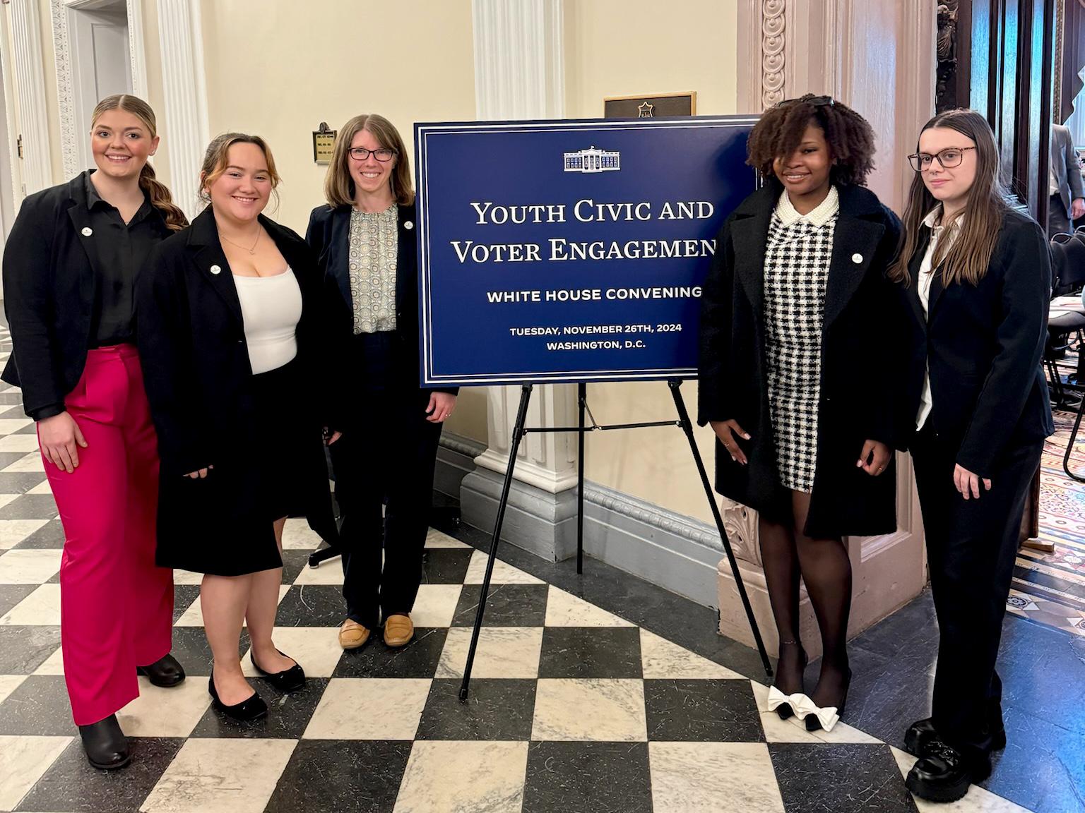 Vote Oswego students and faculty attend a White House conference