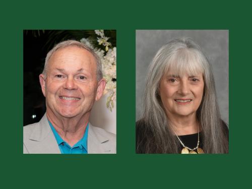 975 graduate Dr. Peter L. Bocko, a longtime leader with Corning Incorporated, and 1988 graduate Virginia (Ginny) Donohue, founder of On Point for College, will present words of wisdom and receive honorary SUNY degrees during December 2023 Commencement