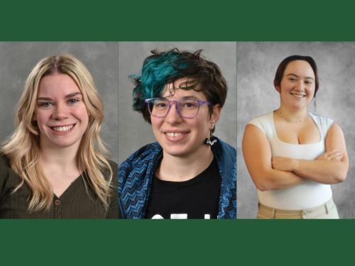 Three SUNY Oswego students earned Chancellor's Awards for Student Excellence
