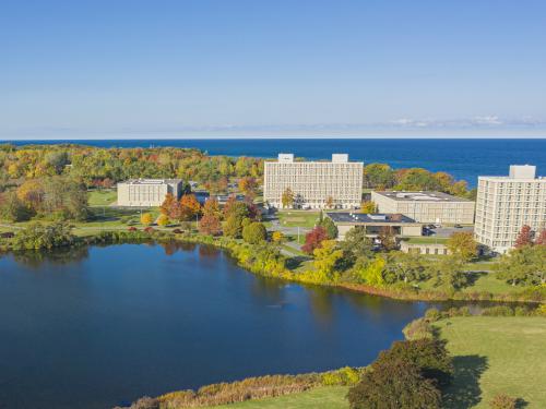Aerial view of west campus