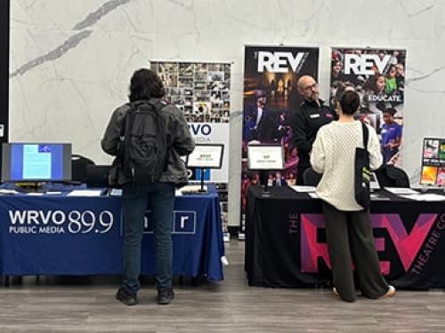 Students filled Hewitt Hall Ballroom in February for the annual Communication, Media and the Arts (CMA) Career Showcase — an event designed to bridge the gap between classroom learning and real-world careers featuring a few of alumni.
