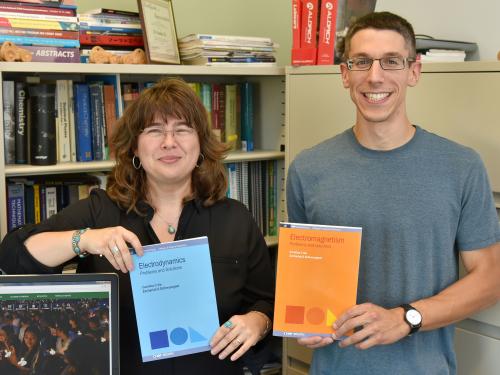 Carolina Ilie and Zachariah Schrecengost recently co-authored their second physics textbook
