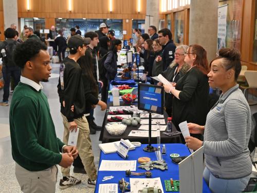 The popular Engineering Industry Showcase, a Wednesday career and networking fair, will return on April 8 as part of the 2026 SUNY Oswego Engineering Week, sponsored by Micron