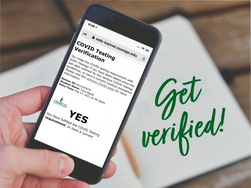 Image shows the verification notification on a smartphone with a Get Verified! reminder