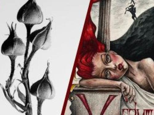 Collage of images in student juried art exhibition