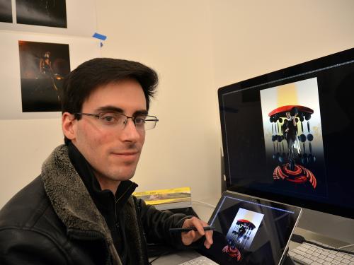 Master's students like Paul Farinelli will display artwork in exhibition