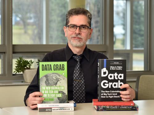 SUNY Oswego communication studies professor Ulises Mejias is co-author of the book Data Grab, which looks at how big tech companies use and exploit personal data