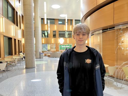 Noel Brathen is graduating early with a bachelor’s in computer science and minor in mathematics at 19 years old.