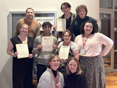 SUNY Oswego theatre students and faculty members celebrate success at the American College Theatre Festival