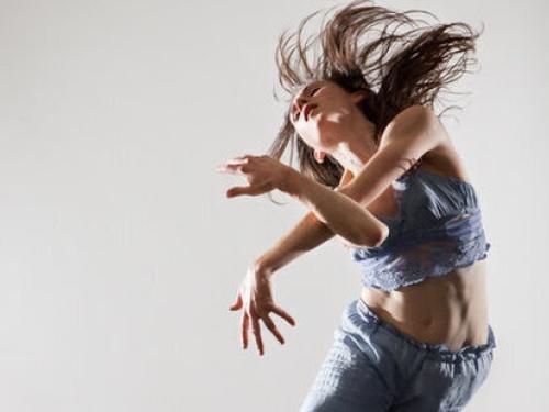 A dancer performs as part of Proprioceptive Soundscape