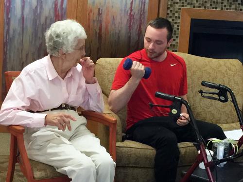 Oswego students work with senior citizens to reaffirm healthy lifestyles