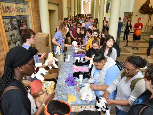 Students partake in Stuff-A-Buddy activity at OzFest