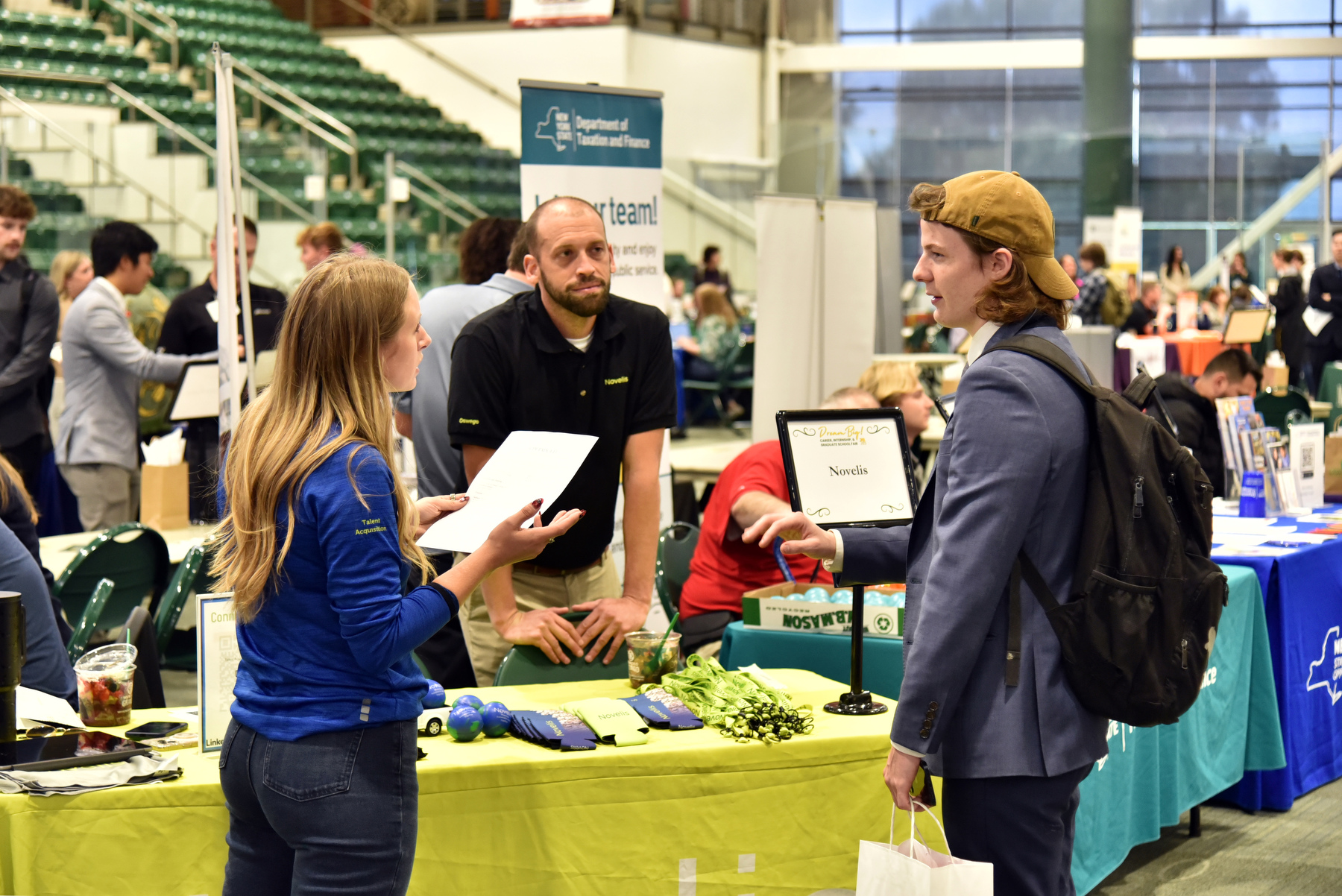 The "Dream Big!" Career, Internship, and Graduate School Fair combined businesses, employers and graduate schools into one blockbuster event with extended hours, which previously were two different events.