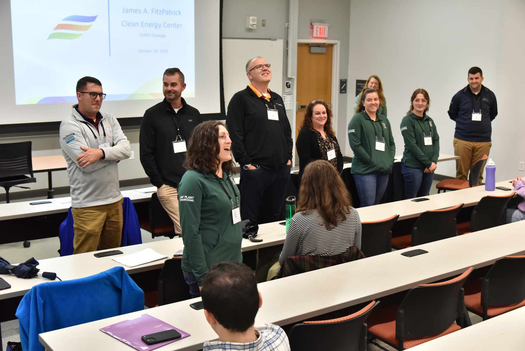 Constellation, a nationwide electricity provider and gas supplier with facilities in Oswego County, visited students on campus to talk about their plant and career opportunities. The Oct. 29 event held in the Shineman Center was hosted by SUNY Oswego's Career Services.