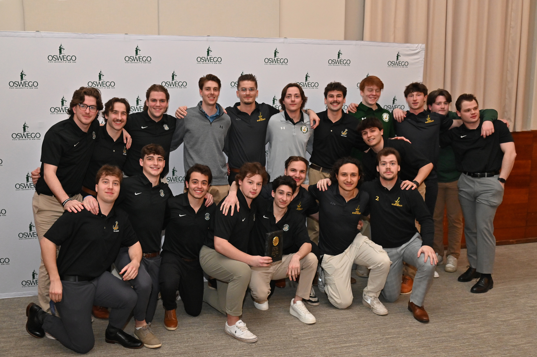 Among the organizations recognized during the Student Leadership Ceremony on April 10 were the men's ACHA hockey team, named Club Sport of the Year.