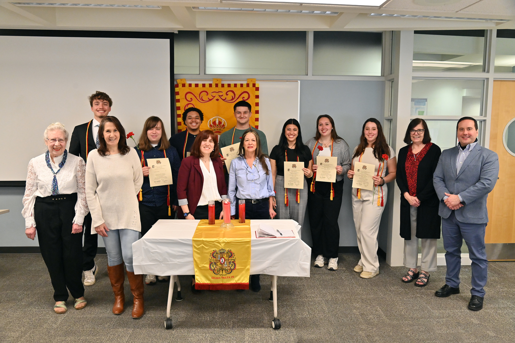 The Iota Zeta Chapter of Sigma Delta Phi held its National Hispanic Society Induction Ceremony on April 23 in Marano Campus Center during Quest 2025.