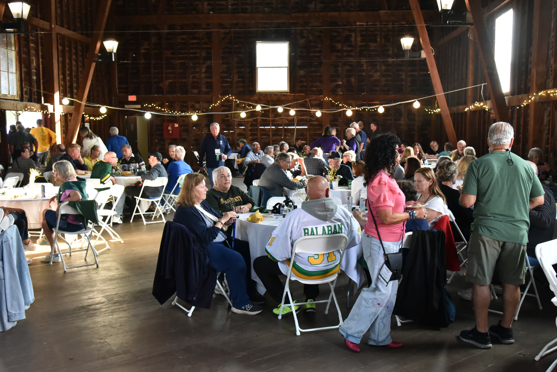 Alumni Reunion Weekend guests reunite at Fallbrook for the annual BBQ and bonfire on june 6.