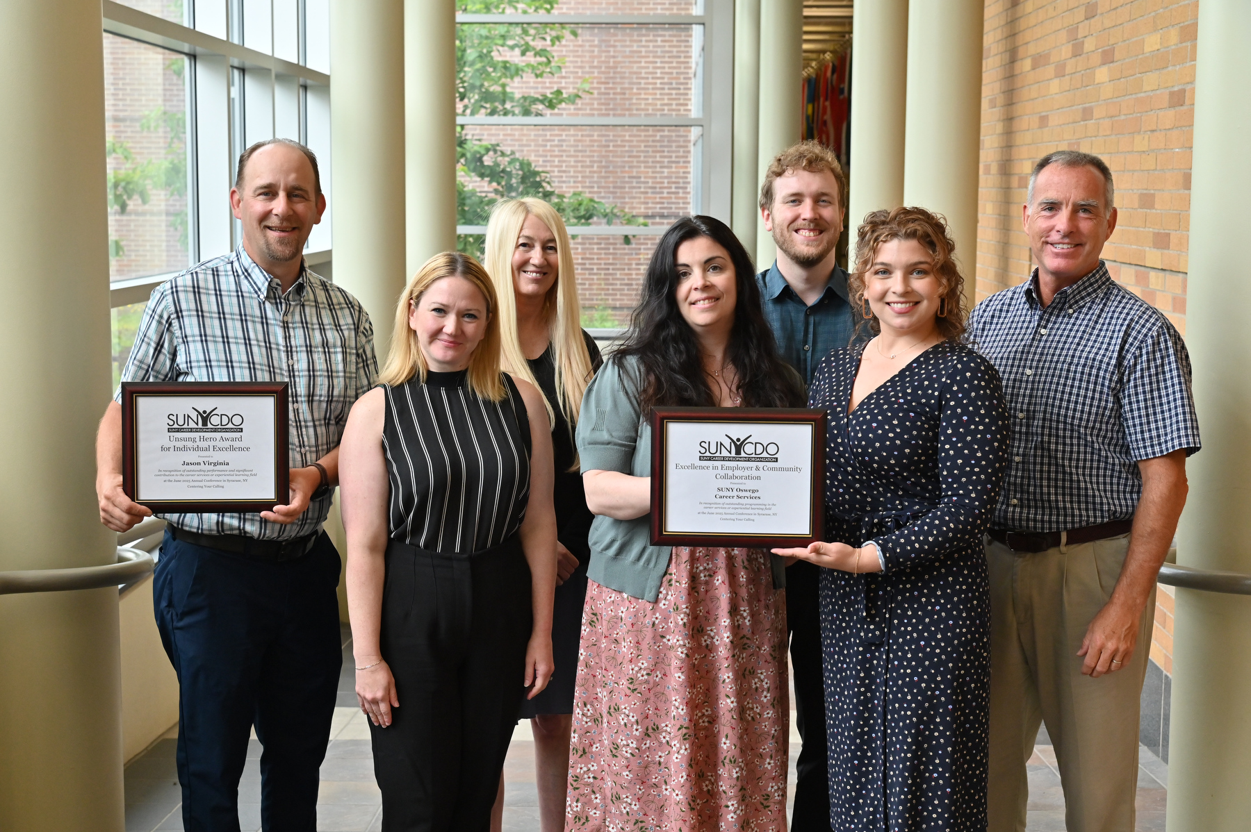 SUNY Oswego Career Services earned two top honors at the recent SUNY Career Development Organization (SUNYCDO) conference, reflecting the office’s commitment to excellence, innovation and student-centered impact. 