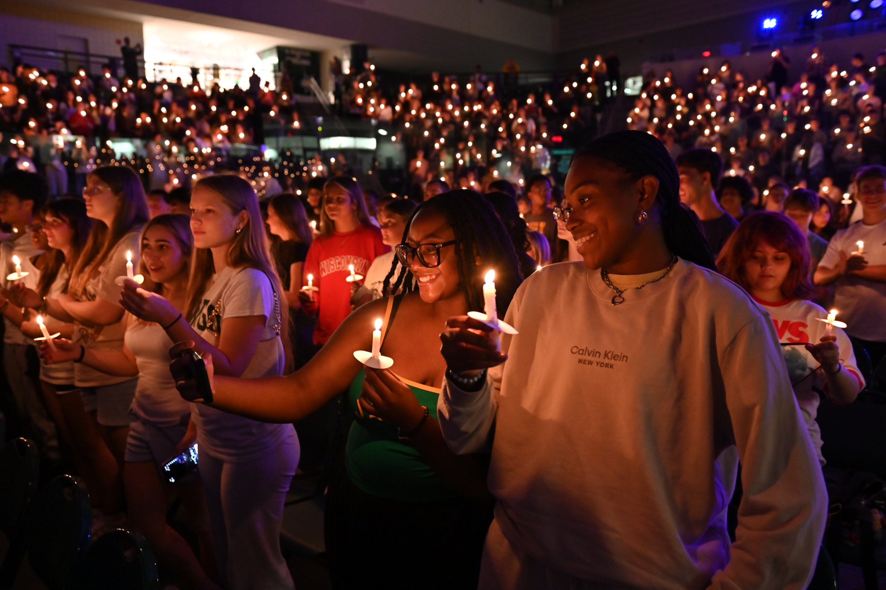 The Welcoming Torchlight Ceremony continues an honored tradition during which faculty, staff and current students pass the flame of the Torch of Learning to all new undergraduate, transfer and graduate students and to welcome them into SUNY Oswego's academic community.
