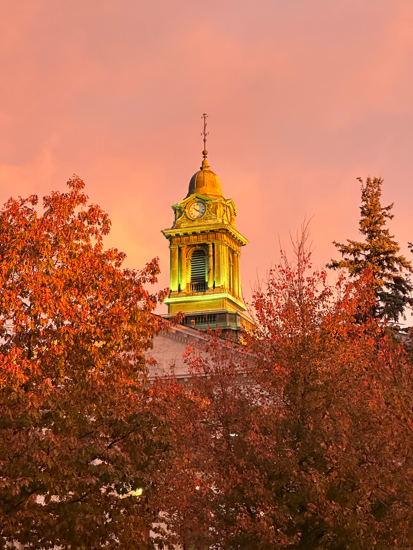 Oswego is well-known for its famous sunsets, but the sunrises can be spectacular as well, such as this one on the morning of Halloween.