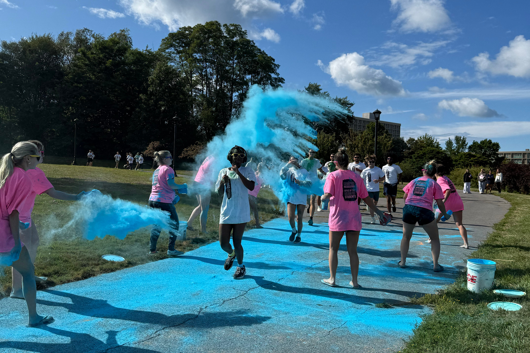 Students participated in the 1.5-mile fun-filled Color Oswego Fun Run/Walk held Aug. 29 around SUNY Oswego's west side of campus. 