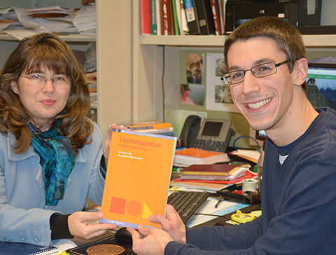 Carolina and Zac with book