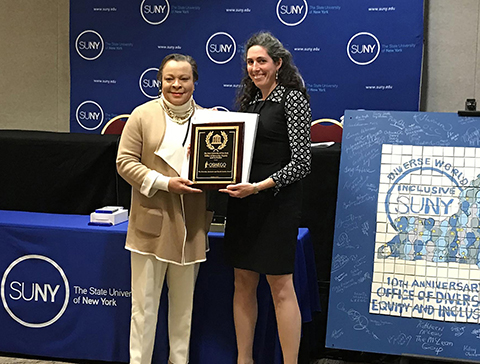 VP Jerald Woolfolk receives award recognizing Oswego's diversity, inclusion efforts